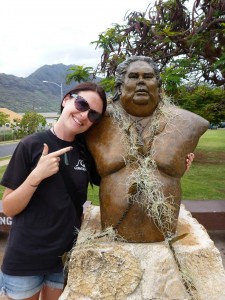 Israel Kamakawiwo'ole statue, Waianae, West Coast, Oahu, Hawaii
